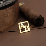 Sterling Silver Initial Cufflinks For Men, 14K Gold Name Letter Cufflinks, Personalized Birthday Gifts For Men, Unique Gift For Father's Day