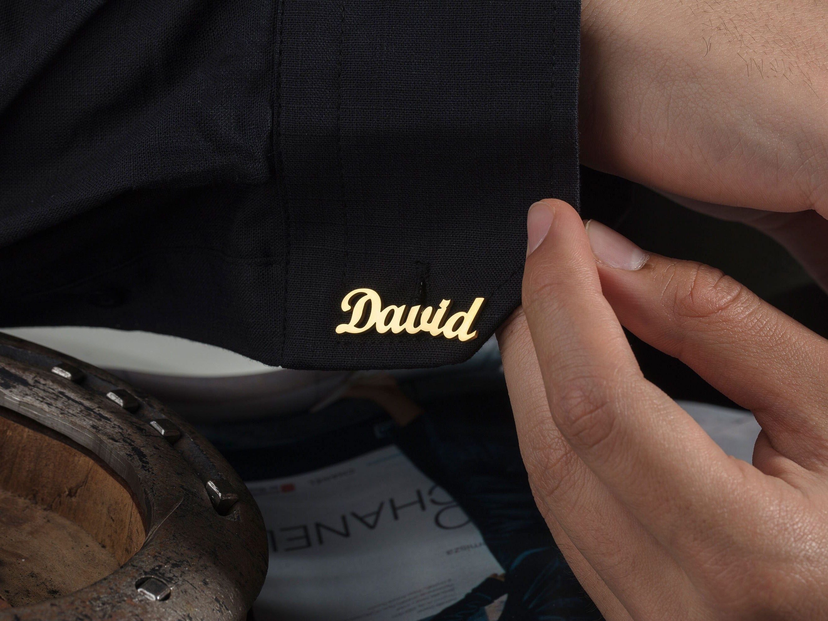 Personalized Silver Name Cufflinks, 14K Gold Customized Cufflink For Men, Groom Wedding Cufflink, Gift For Men, Unique Gift For Father's Day