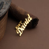 Personalized Silver Name Cufflinks, 14K Gold Customized Cufflink For Men, Groom Wedding Cufflink, Gift For Men, Unique Gift For Father's Day