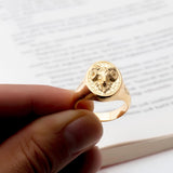 14K Gold Ram Ring For Men, Men's Gold Statement Rings, 18K Solid Gold Ram Zodiac Ring, Animal Jewelry For Men, Unique Gift For Father's Day