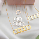 Personalized Multi Name Circle Necklace