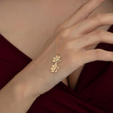 Custom Paw Print Pet Name Necklace