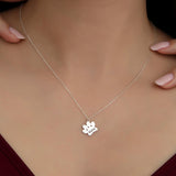 Custom Paw Print Pet Name Necklace