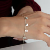 Personalized Heart Charm Bracelet with Initials