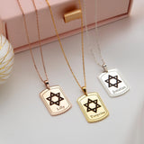 Customizable Star of David Name Necklace