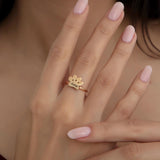 Custom Paw Print Pet Name Ring - Gift For Pet Lovers