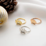 Custom Paw Print Pet Name Ring - Gift For Pet Lovers