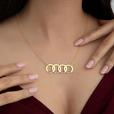 Personalized Multi Name Circle Necklace