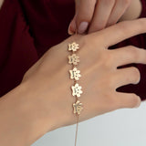 Custom Paw Print Bracelet with Multiple Pet Names