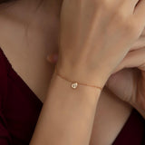 Personalized Heart Charm Bracelet with Initials