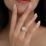 Custom Paw Print Pet Name Ring - Gift For Pet Lovers