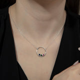 Personalized Birthstone Circle Necklace