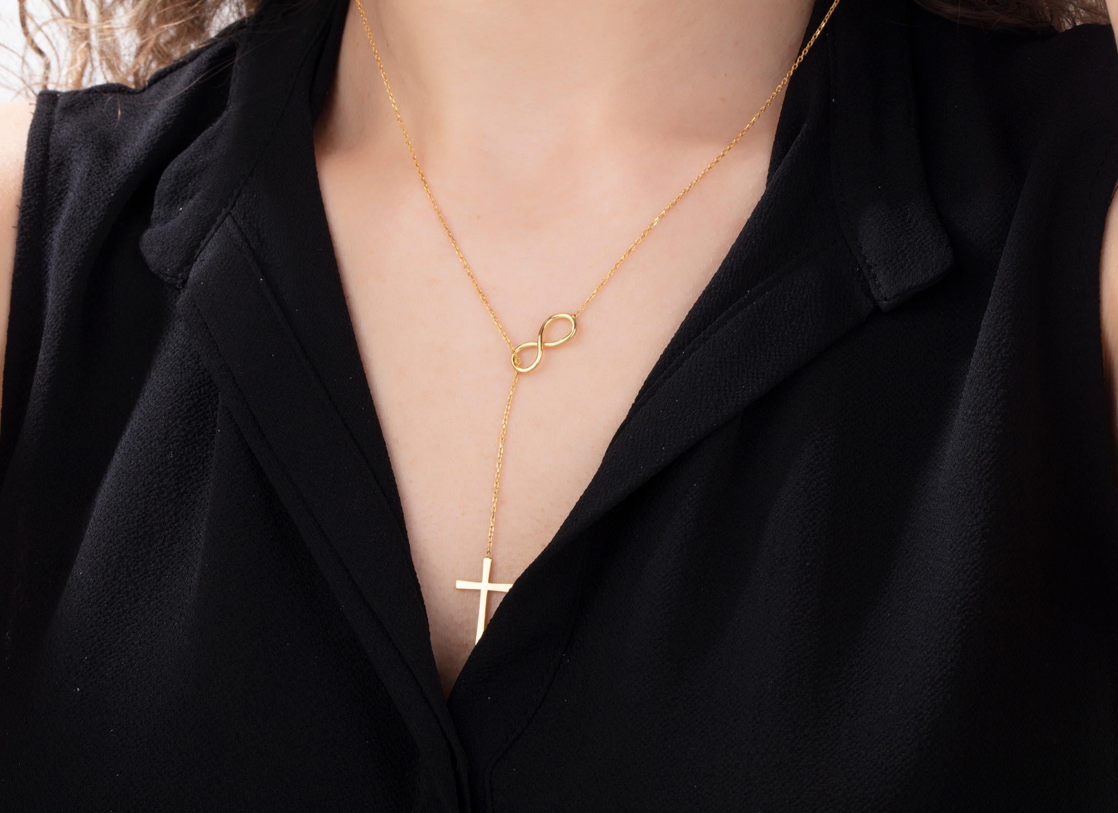 Silver Eternity Cross Necklaces, Birthday Gifts For Mothers, Gold Filled Infinity Cross Necklaces, Graduation Gifts, Gift For Mothers Day