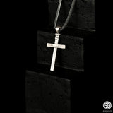 925 Sterling Silver Men’s Cross Pendant Necklace