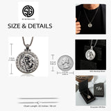 Silver Saint Christopher Necklace, St Christopher Pendants, Catholic Religious Jewelry, Birthday Gifts For Men, Unique Gift For Father's Day