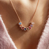 Custom Teardrop Birthstone Necklace