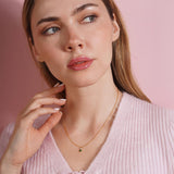 Personalized Princess Shaped Birthstone Necklace