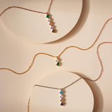 Personalized Princess Shaped Birthstone Necklace