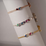 Personalized Baguette Birthstone Bracelet