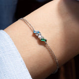 Personalized Baguette Birthstone Bracelet