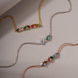 Personalized Baguette Birthstone Bracelet