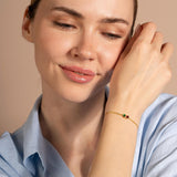 Custom Teardrop Cut Birthstone Bracelet