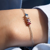 Marquise Shaped Birthstone Bracelet