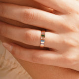 Bold Birthstone Baguette Ring