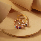 Marquise Shaped Birthstone Ring
