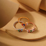 Marquise Shaped Birthstone Ring