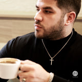 Sterling Silver Cross Necklace For Men - Modern Cross Pendant