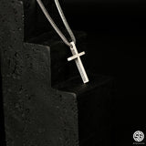 Sterling Silver Cross Necklace For Men - Modern Cross Pendant