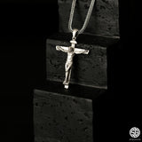 925 Sterling Silver Cross Necklace For Men - Jesus Crucifix Pendant