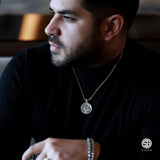 Silver Saint Christopher Necklace, St Christopher Pendants, Catholic Religious Jewelry, Birthday Gifts For Men, Unique Gift For Father's Day