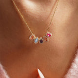 Custom Teardrop Birthstone Necklace