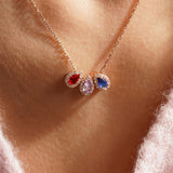 Custom Teardrop Birthstone Necklace