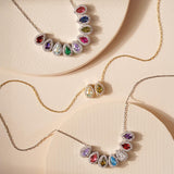 Custom Teardrop Birthstone Necklace