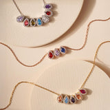 Custom Teardrop Birthstone Necklace