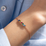 Personalized Baguette Birthstone Bracelet