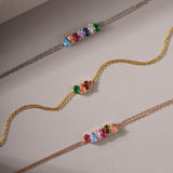 Custom Teardrop Cut Birthstone Bracelet