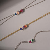 Marquise Shaped Birthstone Bracelet