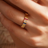 Bold Birthstone Baguette Ring