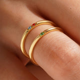 Dainty Stackable Birthstone Ring