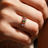 Marquise Shaped Birthstone Ring