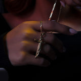 Solid Gold Crucifix Pendant With Gourmet Chain, 14K Gold Jesus Cross Man Necklace, Religious Unisex Necklaces, Unique Gift For Father's Day